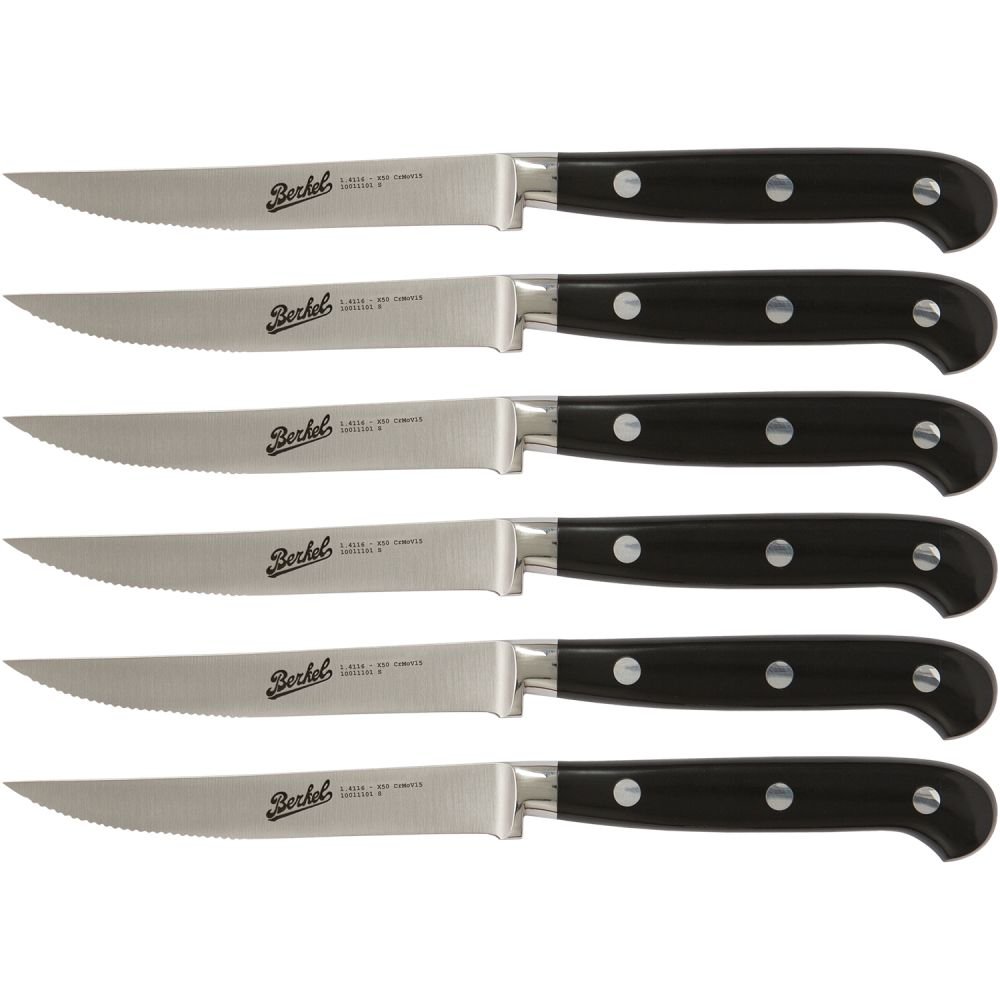 Berkel Set coltelli da bistecca 6 pezzi nero