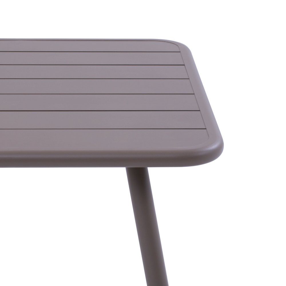 Loft Tavolo quadrato alluminio tortora 80 x 80